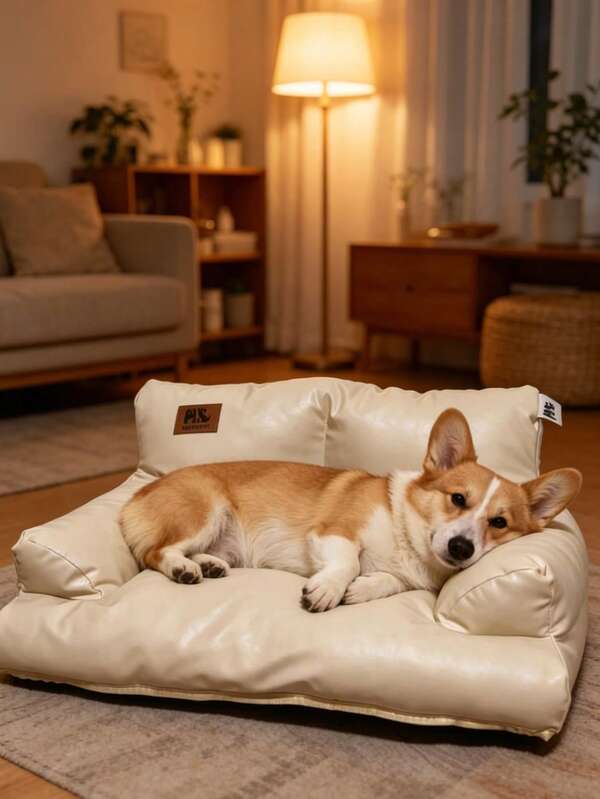 屋内外用犬用ベッド、PUソファ ペット用ソファ 防水・引っかき防止お手入れ簡単 引っ掻き防止ペットソファ 丈夫構造 犬猫万能対応 居家お出かけ兼用ソファ Sは2.5kg以内、Mは4kg以内、Lは7.5kg以内のペットに適しています