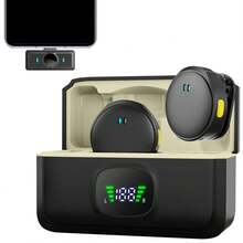 Trådlös lavalier-mikrofon för iPhone, brusreducerande mini clip-on-mikrofon, lämplig för videoinspelning, livestreaming, intervju, sång, podcast och innehållsskapande. Batterikapacitet: (batterihållare: 400mAh, mikrofon: 80mAh) - Visa 14