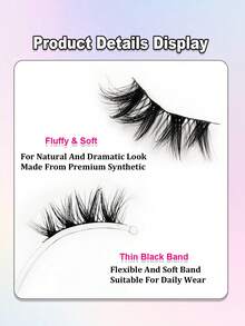 7 Pairs Rikuaild Soft & Natural Cat Eye Makeup False Eyelashes, Delicate Criss-Cross Fluffy Lashes - Criss Cross lashes - View 4