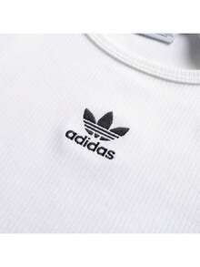 Adidas Originals 運動T恤 & 背心 ESS 羅紋背心 2026 夏季新款女款短版無袖運動背心 JC9007 - 白色 - 查看 3