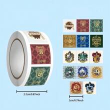 500pcs/Roll Harry Potter House Stickers Set: Official Badges, Suitable For Laptops, Journals And Magic Decoration (Random Styles) - Multicolor - View 8