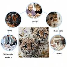 500pcs Adult Mini Jigsaw Puzzle Boxed - This Precision-Cut Puzzle Features A Cute Leopard Cub Theme, Challenging Difficulty Level, Scratch-Resistant Material. Suitable For Adult Leisure, Family Interaction, DIY Home Decor, And Art Collection. Great Gift For Halloween And Christmas, Exercises The Brain, Enjoy The Fun Of Focus In Puzzle Solving, And Start An Immersive Intellectual Experience. - Multicolor - View 6