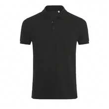 SOLS Mens Phoenix Short Sleeve Pique Polo Shirt - 黑色 - 查看 1