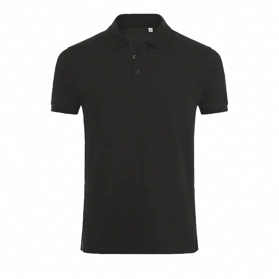 SOLS Mens Phoenix Short Sleeve Pique Polo Shirt - 黑色 - 查看 1