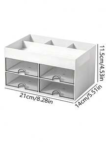 Desk Organizer, Office Organizer With Drawer, Desk Accessories & Workspace Organizers, Pen Holder Office Supplies For Desk, Multi-Functional Storage Box For Stationery, Office Supplies, Cosmetics, Back To School - Multicolor - View 14