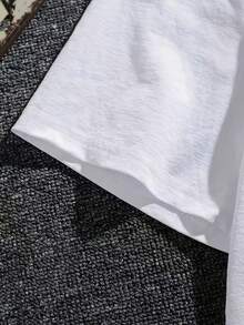 Tops,Creative Pattern Printed T-Shirt, Short Sleeve Round Neck Casual Top, Suitable For Summer And Spring, Women'S Clothing - 白色 - 查看 4