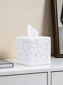 Cubierta de caja de pañuelos cuadrada moderna, accesorio de decoración de baño de diseño único, adecuado para el tocador del baño, dormitorio y sala de estar - Multicolor - Ver 8
