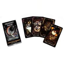 Midnight Magic: A Tarot Deck Of Mushrooms Cards Tarot Cards Party Board Game Fate Card Fortune Telling Game Christmas ,Halloween ,Thanksgiving Gifts! - White - View 3