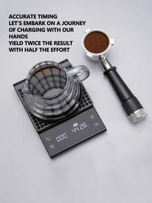 [Hot ] Smart Timer Coffee Scale (1pc), High Precision Food Scale, Italian Handheld Scale With Timer And Weighing Function, Precise Baking Tool Kitchen Scale, Designer Style, Bottom With Non-Slip Silicone Pad, Battery Not Included - Kitchen scales - View 4