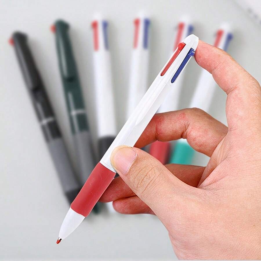 8pcs 4-Color Ballpoint Pens Fine Writing Tools, Multi-Color Ballpoint Pens, 0.7mm Tip, 4-In-1 Colorful Pens, Retractable Cute Nurse Pens, 4-In-1 Colors, Suitable For School, Students, Nurse Notes, Whiteboard, Office Supplies, Back To School Essentials - Sets - View 1