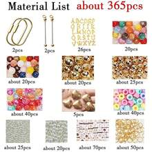 365PC Beads Carabiner Bead Kit Set Ring Key Chain Bar Material For DIY Beaded Bag Charm Keychain Jewelry Making - 365pc - View 7