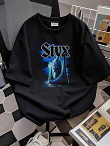 Maglietta da donna con stampa Styx. Maglietta, camicia in cotone, tutte le taglie, camicia in cotone unisex. - nero - Visualizzare 2