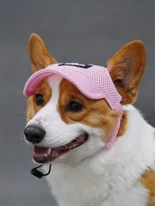 1PC Pet Sun Hat Breathable Mesh Dog Visor Cap For Small Medium Large Dogs Outdoor Sun Protection - Multicolor - View 6