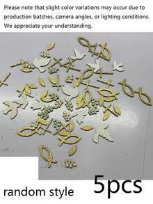 70pcs/5pcs Baptism Theme Table Confetti - Featuring Fish, Cross, Leaf And Dove Designs. Perfect For Spring And Summer Occasions - Including Baptism, Wedding, Birthday Party, Graduation, Theme Party And Baby Shower - Ideal For Baptism Supplies And First Communion Church Decor. - One Size Fits All - View 8
