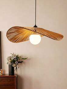 1pc Or 2pcs Handmade Woven Lampshade, Hot-Selling Lampshade, (Specific Size Is Marked On The Product Image, Based On Standard Size) Suitable For Home Lighting Decoration, Replacement Lampshade, - Semicircle - View 7