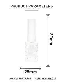10.5ml 快乾無味水性指甲油，適合女孩與青少年，持久不脫落，透明亮澤，甜美清新色調，保護天然指甲，適用春夏秋冬、派對、新年、假期，DIY居家使用，操作簡單，女性禮物 - 無色 - 查看 7