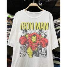 Disney Retro  Tony Stark Graphic Cotton T-Shirts Men Women Movie Fan Gift Marvel Superhero Print Tshirt Summer Casual Soft Tops - 1 - View 2