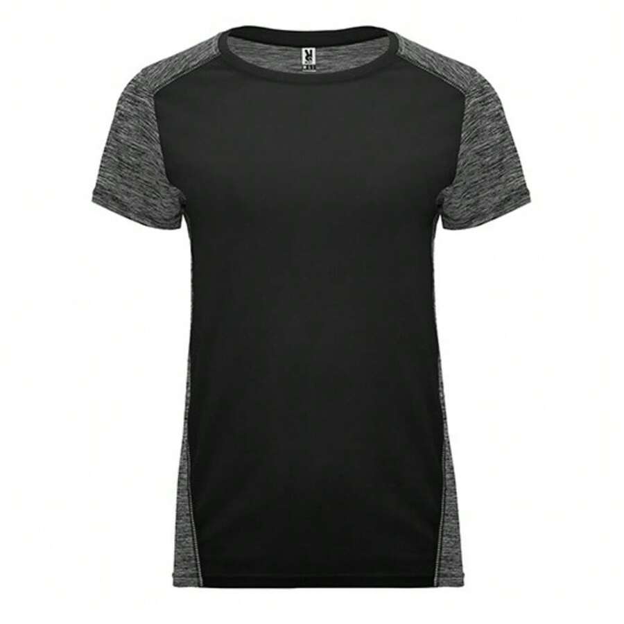 Roly Womens/Ladies Zolder T-Shirt - Black/Black Heather - View 1
