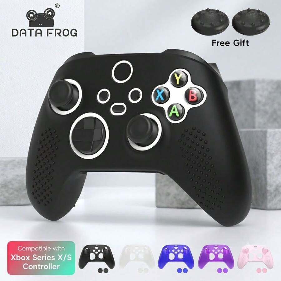 DATA FROG Funda de protección de silicona antideslizante para mando de Series XS, funda para mando antideslizante, antitranspirante y antipolvo - Ver 1