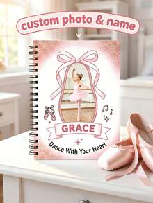 Customized Personalized Pink Bow Pattern Spiral Bound Notebook, Cute Pink Diary, Suitable For Girls, Back To School Essential, Perfect Gift For Her, Customized Notebook School Supplies, Back To School Season, Multi-Functional, Highly Decorative, Reusable, Modern Fashion, Colorful, Cute Vintage, Cartoon, Kawaii, Customized, Personalized, Unique, Suitable For Office Workers, Customers, Students, Business/Work/Office/Study Use - Multicolor - View 3