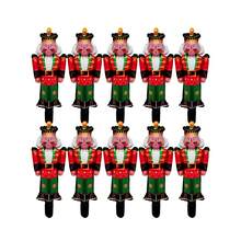 10pcs Mini Nutcracker Soldier Balloons, Christmas Party Decoration Balloons, Children's Toy Balloons, Nutcracker Balloons - Multicolor - View 4