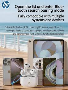 HP 藍牙 5.3 無線耳機，附麥克風，30 小時播放時間，自動配對，USB-C 快充，相容 iPhone 與 Android，適合健身、遊戲、音樂，聖誕節禮物 - 查看 9