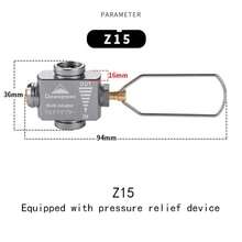 CAMPINGMOON Outdoor Camping Kitchen Pressure Relief Inflator Valve Gas Tank Converter Aluminum Alloy Adapter Connector Accessory Z15 - A - View 11