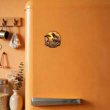 Africa Lion On The Savanna At Sunset With Acacia Silhouette Magnet Where The Wild Earth Still Roars In Silence Keepsake For All Metal Surfaces Throughout The Home - A - View 3