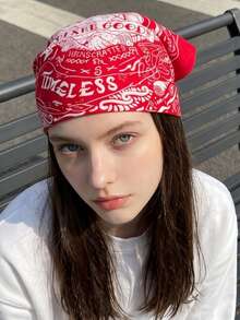 1 pièce Bandana en coton à imprimé nautique rétro, foulard carré multifonctionnel de 55 cm, bandeau de tête et foulard de cou streetwear pour femmes et hommes - Multicolore - Voir 3
