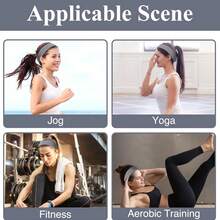 8pcs/Set Women's Elastic Non-Slip Soft Cotton Fabric Headbands, Suitable For Sports, Exercise, Yoga, Running And Daily Wear - Multicolor - View 3