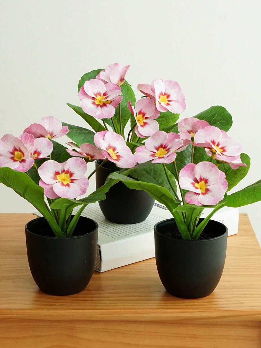 1 Potted Artificial Sunflower Plant With Black Pot, Plastic Faux Greenery. Decorative Ornaments For Home, Indoor Spaces, Office, Dining Table, Farmhouse Courtyard And Bathroom. - Multicolor - View 1