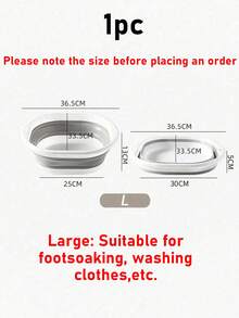 1pc Foldable Portable Foot Bath Basin, Plastic Foot Bath Basin, Foldable Foot Bath Basin, Foldable Laundry Basket, Dish Basin, Space-Saving Storage Container, Foldable Silicone Basin, Foldable Wash Basin, Foot Bath Bucket, Home Deep Leg Bucket, Travel Portable Foot Bath Basin, Foldable Massage Foot Bath Basin, Foot Care Tool, Home Essential Back To School Supplies (Please Note Size Before Ordering) - Multicolor - View 15