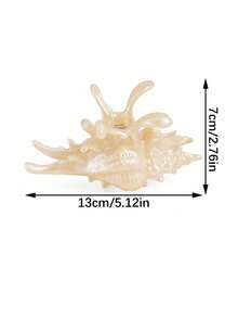 1pc/2pcs Ocean Bohemian Series Shell Design Hair Clip, Sweet Dreamy Fairy Hair Accessory, Suitable For Masquerade, Spring/Summer Accessories, Elegant Hair Tie, Campus Hair Accessory, University Outfit, Women's Vacation Wear Beach Claw Clips - Multicolor - View 4