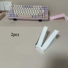 2pcs Ergonomic Keyboard Riser Stand, Non-Slip Universal Bracket, Multi-Color Options, Office & Gaming Use, Ergonomic Keyboard Riser Stand, Non-Slip Plastic Keyboard Bracket With Tilt Design, Comfortable Typing Support, Suitable For Office, Gaming And Home Use, Compatible With All Mechanical Keyboards - A - View 9