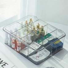 1PC Disposable Essence Storage Box, Dust-Proof With Lid, Divided Compartments For Cosmetics, Perfume Samples, Lipstick Organizer, Multiple Size Options, Home Storage Multi-Functional Acrylic Cosmetic Storage Box - Large Capacity Transparent Storage, Suitable For Cosmetics, Skincare, Toys, Etc. - Multicolor - View 9