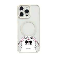 マグネット式黄ばみ防止 | 高級感あふれる2in1アクリルマグネット式スマホケース！スタイリッシュで手触りも良く、実用的な保護機能とマグネット式・耐衝撃設計を融合させた、高級感あふれるケースです。 うさぎ 泣き 表情ケース, 17e,家族、恋人、友人、そして子供たちへのプレゼントに最適です。Pixel 9 Pro/16e/9A/Pixel 8 Pro/14 Plus/17/12 Pro/Pixel 8/Pixel 10/Air/16 Pro/14 Pro Max/Pixel 8a 5G/13/17e スマートフォンケースに対応 - ホワイト - チェックする 2