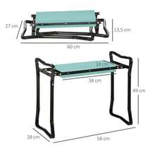 Outsunny 2 In 1 Garden Kneeler Seat Kneeling Pad Support Bench Foldable Knee Protector, Green-XY497375 - 01-0134 - View 8