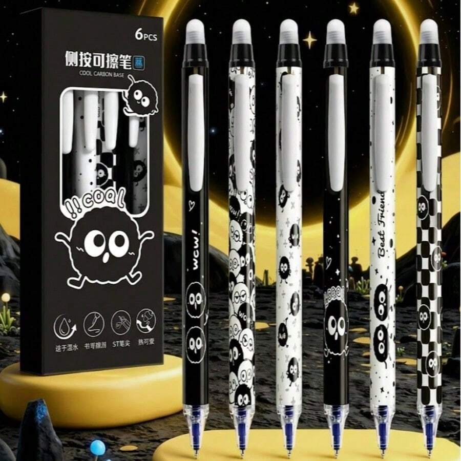 6支裝多款設計圓珠筆,適合個人使用或作為送給同學與朋友的禮物。舒適握感,即使在長時間書寫時也能有效緩解手部疲勞。 - 多款 - 查看 1