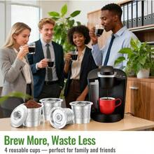 - Copas K reutilizables mejoradas: cpsulas de caf reutilizables de doble malla para caf ms rico, sin grano, filtro de caf universal de acero inoxidable para cafetera Keuri, respetuoso - inicial - Ver 6