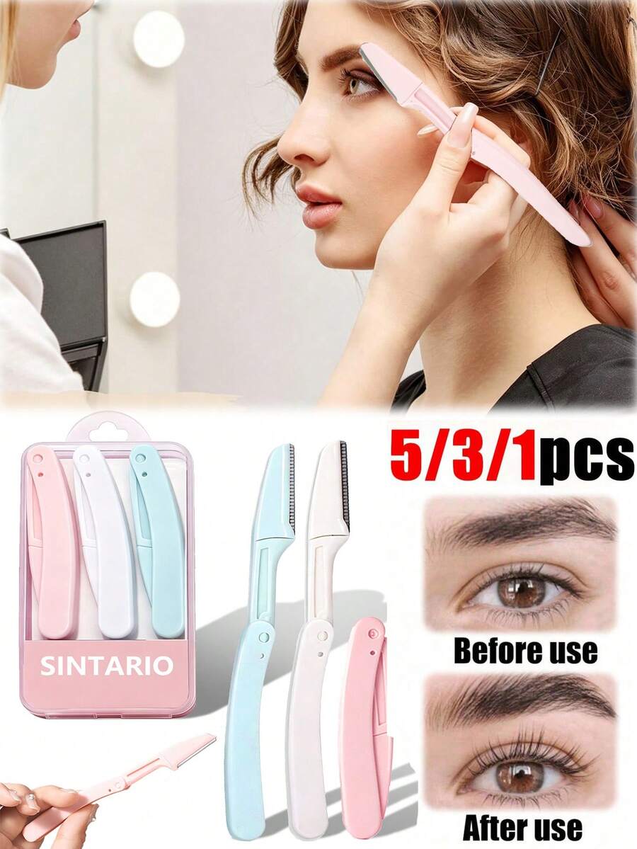 30pcs Eyebrow Razors, Multi-Functional Exfoliating Scraper, Suitable For Facial And Eyebrow Shaping, Unisex, Easy To Use, Makeup, Affordable, Can Be Used For Room Decor, Vanity, Travel, Bedroom And Other Occasions, Ideal Choice For Makeup Accessories.