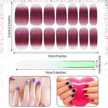 Maitys 336 Piezas 24 Hojas Envoltura Completa Esmalte De Uñas Pegatinas Autoadhesivas Tiras De Uñas De Gel Adhesivos De Arte Con Archivo De Uñas Para Mujeres Decoraciones De Uñas - 1 - Ver 4