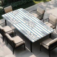 1pc Sunflower Pattern Rectangular Elastic Tablecloth, Waterproof And Easy To Clean, Elastic Oil-Proof Tablecloth, Suitable For Indoor And Outdoor Parties, Weddings, Dinners, Holidays, Farmhouse, Home Kitchen And Dining Room - C - View 15
