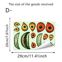1pc Halloween Eyeball Eye Glow-In-The-Dark Wall Sticker, Self-Adhesive Removable, Suitable For Party Decoration, Fun Style Home Decor - Glow-in-the-dark Stickers - View 10