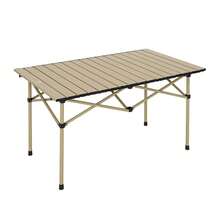 CAMEL CROWN Outdoor Folding Table, Aluminum Alloy Picnic Table, Camping Table Set, Egg Roll Table Set, Outdoor Camping Table And Chairs. - Pale Yellow - View 6
