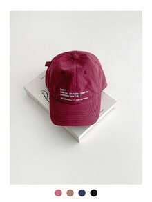 Soft Top Solid Color Letter Embroidered Baseball Cap Women's New Spring/Summer Couple Versatile American Style Duck Bill Cap Men's Designer Hat Large Head Circumference Baseball Cap Grey Vintage Face-Slimming Duck Bill Cap Versatile Sun Protection Baseball Cap - Small Letter Baseball Cap - View 19