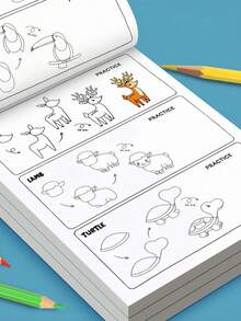 How To Draw Everything: Beginner's Sketching Practice Book, Covering Various Themes Such As Animals, Fruits, Vehicles And Everyday Items. Step-By-Step Drawing Exercises, Inspiring Creativity And Enjoying The Leisurely Beauty Of Artistic Practice. - Multicolor - View 6
