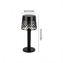 1/2pcs Solar Powered Plastic Hollow Table Lamp, Vintage Outdoor Atmosphere Light, Garden Patio Balcony Camping Decor Light, Automatic Switch - Table Lamp - View 9