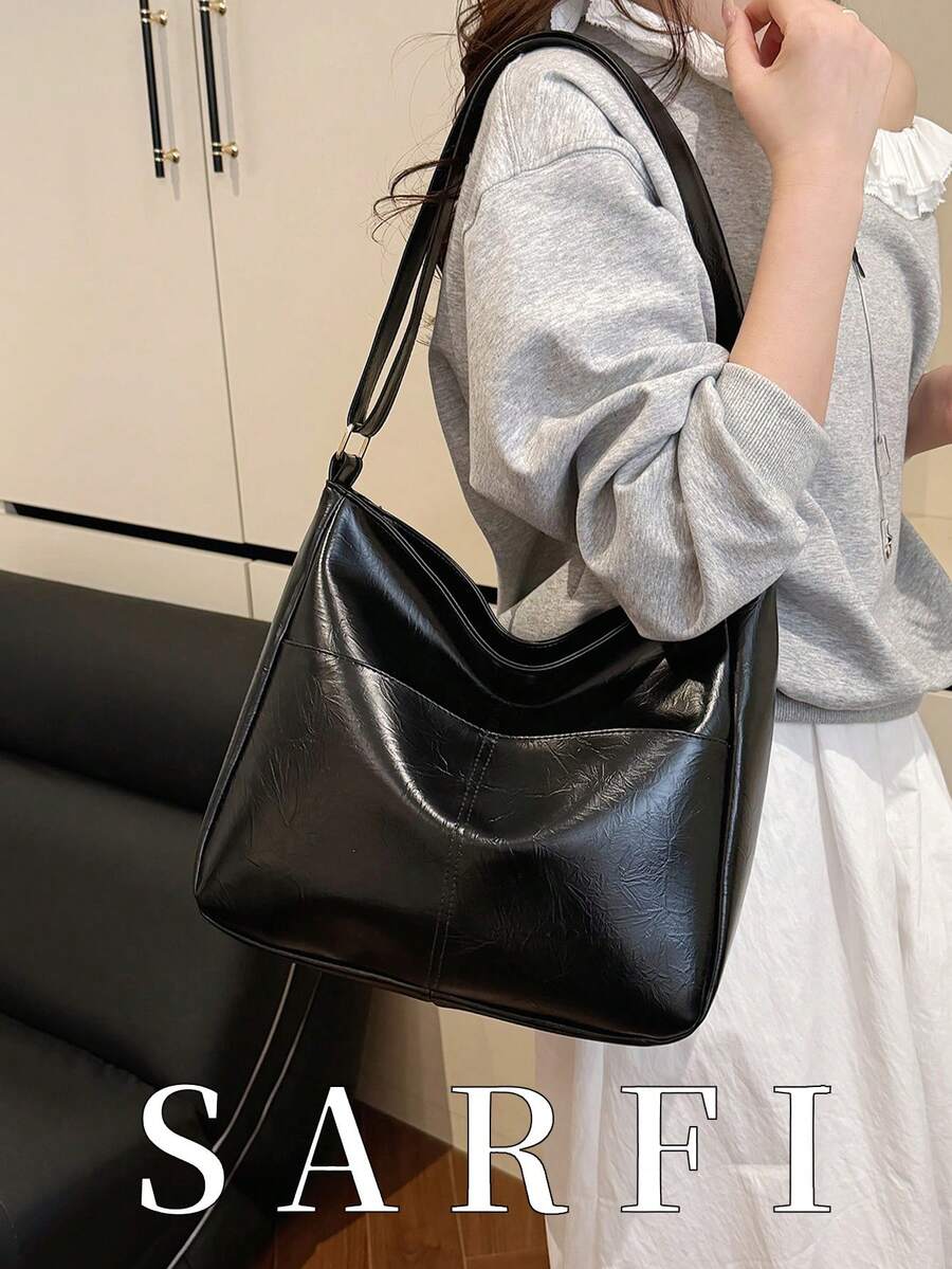 Fashionable High-End Solid Color Crossbody Bag, Minimalist Versatile, Adjustable Shoulder Strap Shoulder/Crossbody Bag