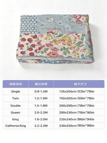 1件超柔軟涼感毯 - 輕量四季床品，時尚格紋圖案，100%聚酯纖維，可機洗，適用於單人/雙人床、飯店、露營和居家裝飾，飯店級豪華床品|現代縫線設計|數位印花 - 多色2 - 查看 2