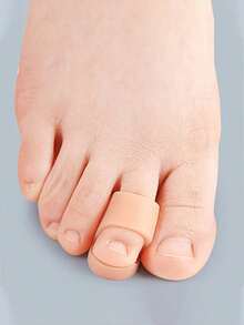 2pcs Toe Caps, Suitable For Bent, Curved And Claw Toes, Gel Toe Caps, Silicone Toe Pads, Silicone Toe Protectors, Toe Support Caps - 均碼 - 查看 6